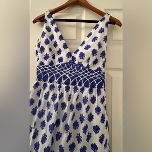 J. Crew Blue and White Maxi Dress